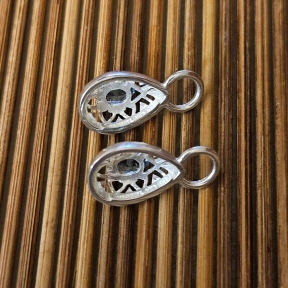 Sterling Silver Citrine & Topaz Pendant-Petite Signed Thailand CNA - Picture 3 of 7